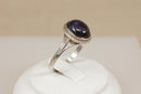 Stunning Vintage Silver & Blue Iolite Solitaire Ring – London 1991
