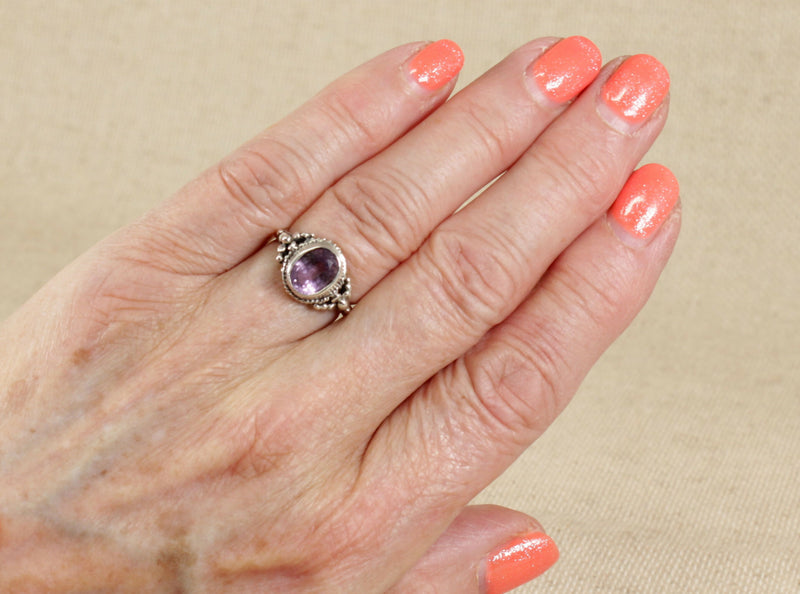 Silver & Amethyst Ring