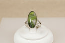 Vintage Silver & Green Agate Ring