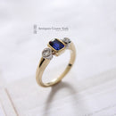 18ct Sapphire & Diamond Three Stone Ring