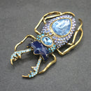 Stag beetle brooch