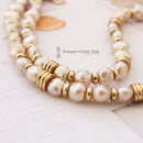 Vintage 1970s Grossé Germany Faux Pearl & Jewel Cabochon Choker Necklace - Dior Era