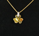 Charming 18ct Gold & Diamond Three-Leaf Clover Pendant & Chain – Birmingham