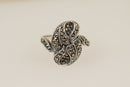 An Art Deco Silver & Marcasite Ring