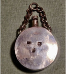 Memento Mori Hallmarked Victorian Chester 1873 Garnet Skull Channelise Perfume Holder