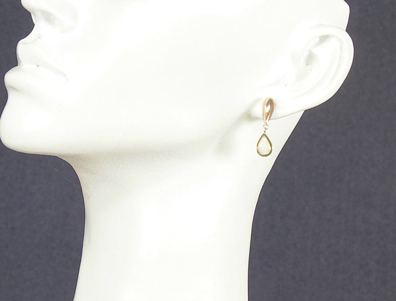 9ct Gold & Fire Opal Earrings