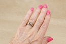 Stylish Silver & Gold Overlay Leaf Ring by Clogau