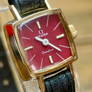 Omega Genève 1969 Cal.485 Rare Burgundy Oxblood Dial Ladies Watch Ref.511.307