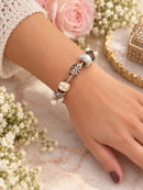 Links of London 925 Sterling Silver Charm Bracelet with Nine Charms – 45g
