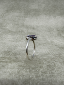 925 Silver Lavender CZ Pear Cut Halo Ring