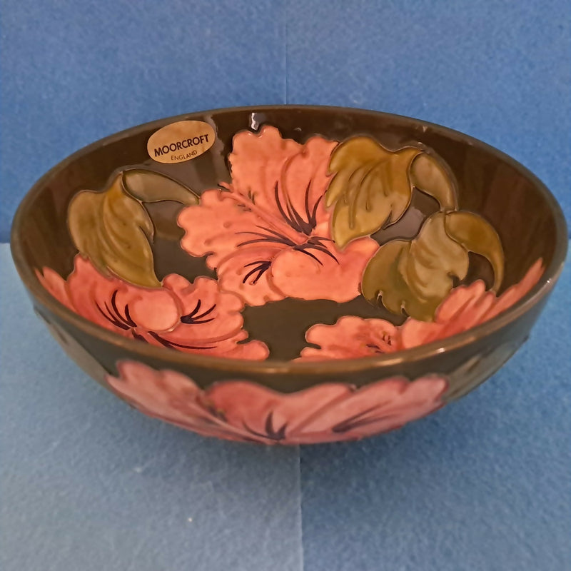 A Moorcroft Bowl in Hibiscus Design by Walter Moorcroft