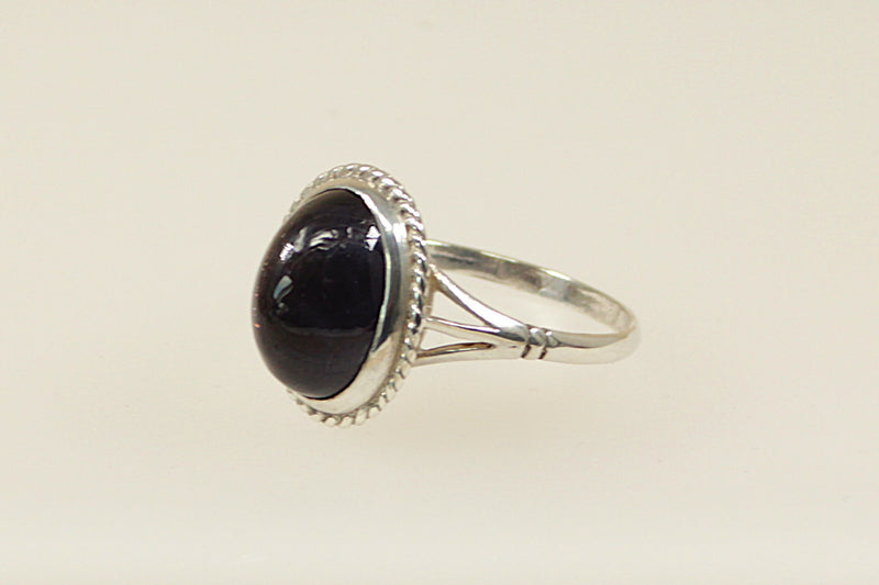 Silver & Cabochon Iolite Ring