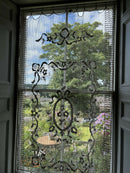 Tuscany filet Rose beautiful off white Cotton lace Panel 56”/90