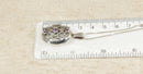 Pretty Edwardian Style Silver, Amethyst & Marcasite Oval Locket Necklace