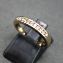 9ct gold 11 stone diamond half eternity ring