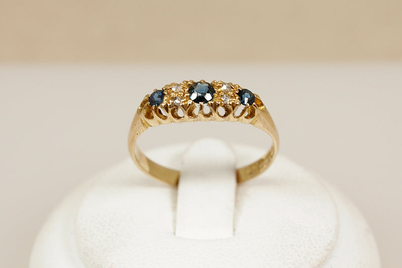 Edwardian Sapphire & Diamond Ring