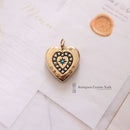 Vintage 9ct Turquoise & Pearl Heart Locket