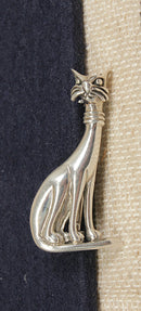 Silver Siamese Cat Brooch