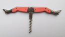 Antique Edwardian c.1900's Ladies Legs Pocket Corkscrew/Pink Stripes