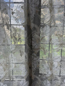 Beautiful Clematis Flower Lace Panelling off the roll sold per metre to finish in Bone 130cms wide