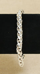 Heavy & Elegant Sterling Silver Rope Link Bracelet – 7½ Inches