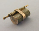 Antique Victorian Edwardian Novelty Silver Guilt Umbrella on Roll Charm