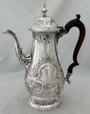 Georgian, George III, Silver Coffee Pot. London 1802 William Hall. 23.4 troy ounces.