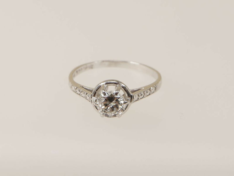 18ct White Gold Diamond Solitaire Ring