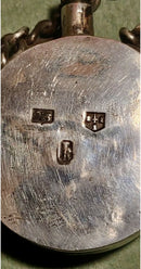 Memento Mori Hallmarked Victorian Chester 1873 Garnet Skull Channelise Perfume Holder