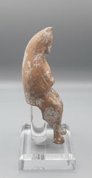 An Ancient Greek , Boeotian Region , Terracotta Statue Figure Of A Seated And Draped Goddess .