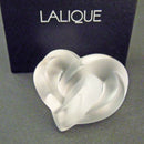 New Lalique: Clear glass heart paperweight