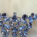 Vintage Blue Glass Butterfly Brooch