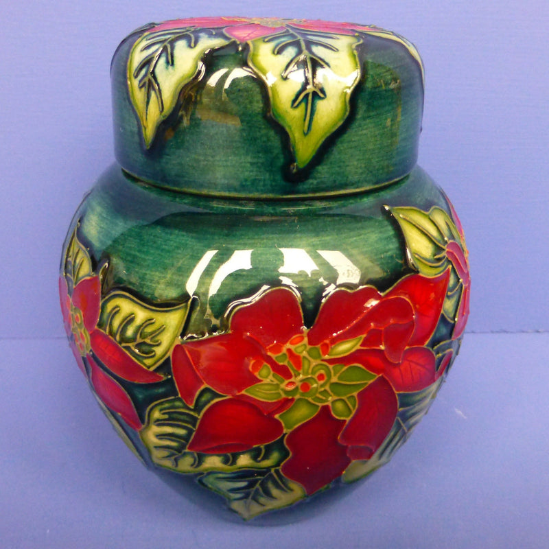 Moorcroft Ginger Jar - Poinsetta By Sandra Dance