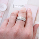 18ct White Gold Diamond 2 Row Ring 2.00cts +