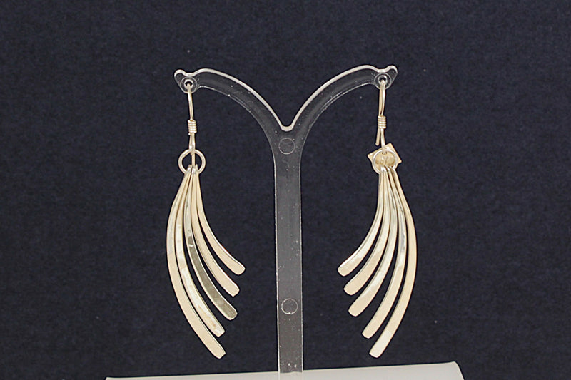 Silver Italian Designer Dropper Earrings