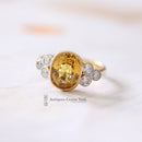 18ct Yellow Sapphire & Diamond 7 Stone Ring
