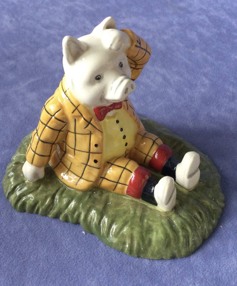 Royal Doulton Rupert The Bear Figure Royal Doulton Podgy Pig lands with a bump figure