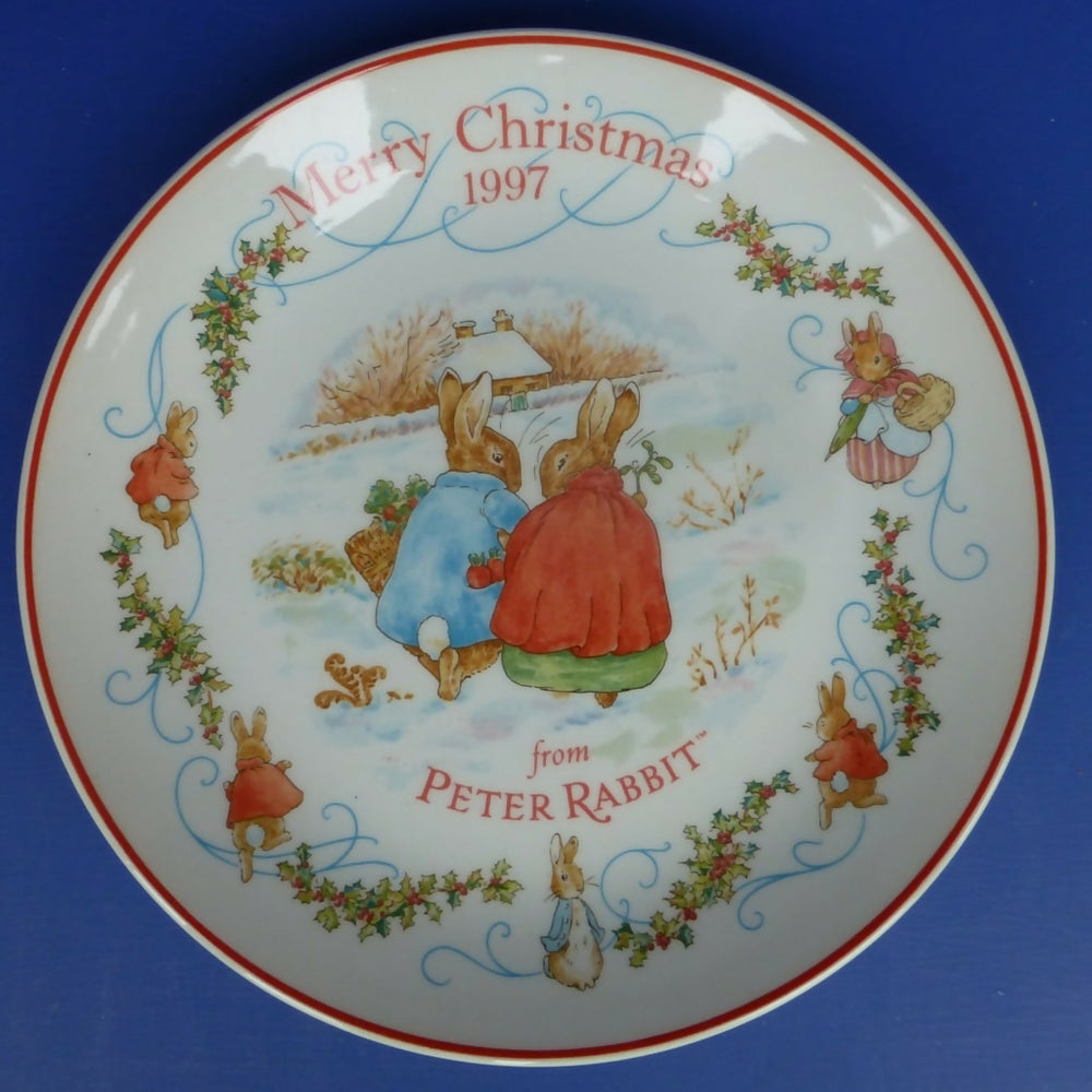  Peter Rabbit 1997 プレート Wedgwood Beatrix Potter Peter Rabbit Christmas Plate - 1997
