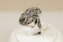 An Art Deco Silver & Marcasite Ring