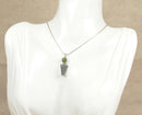 Silver Labradorite & Peridot Pendant & Chain