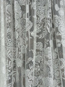 Anna French Indra Highend Victorian design 14 point ivory Cotton Lace Curtain Panelling By The Metre- Width 170cms