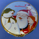 Border Fine Arts Limited Edition The Snowman, James and Father Christmas Enamel Round Box A3999 (Boxed)