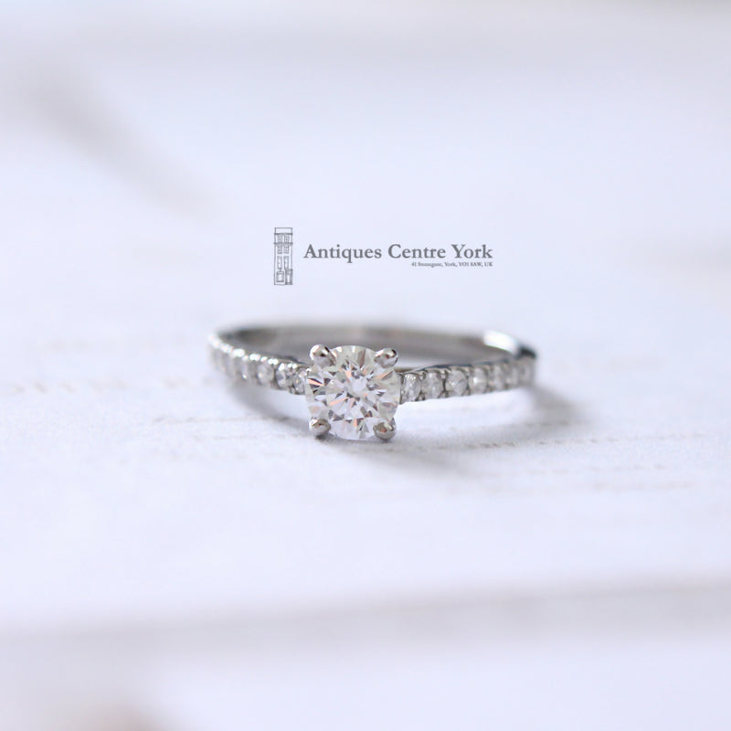 Certified Platinum Diamond Solitaire 0.55ct E Colour