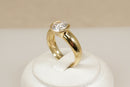 A Bold Silver Gilt & CZ Ring