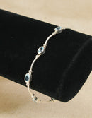 Stylish Sterling Silver & Blue Topaz Bracelet – Birmingham Hallmarks