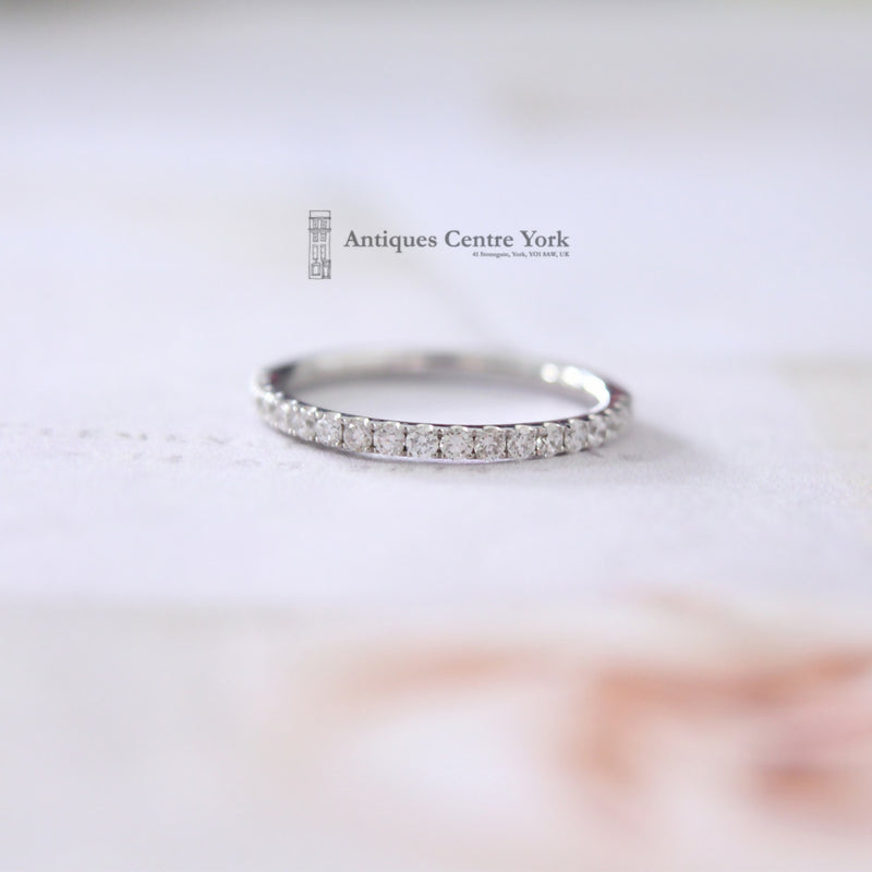 18ct White Gold Diamond Half Eternity Ring 0.35ct
