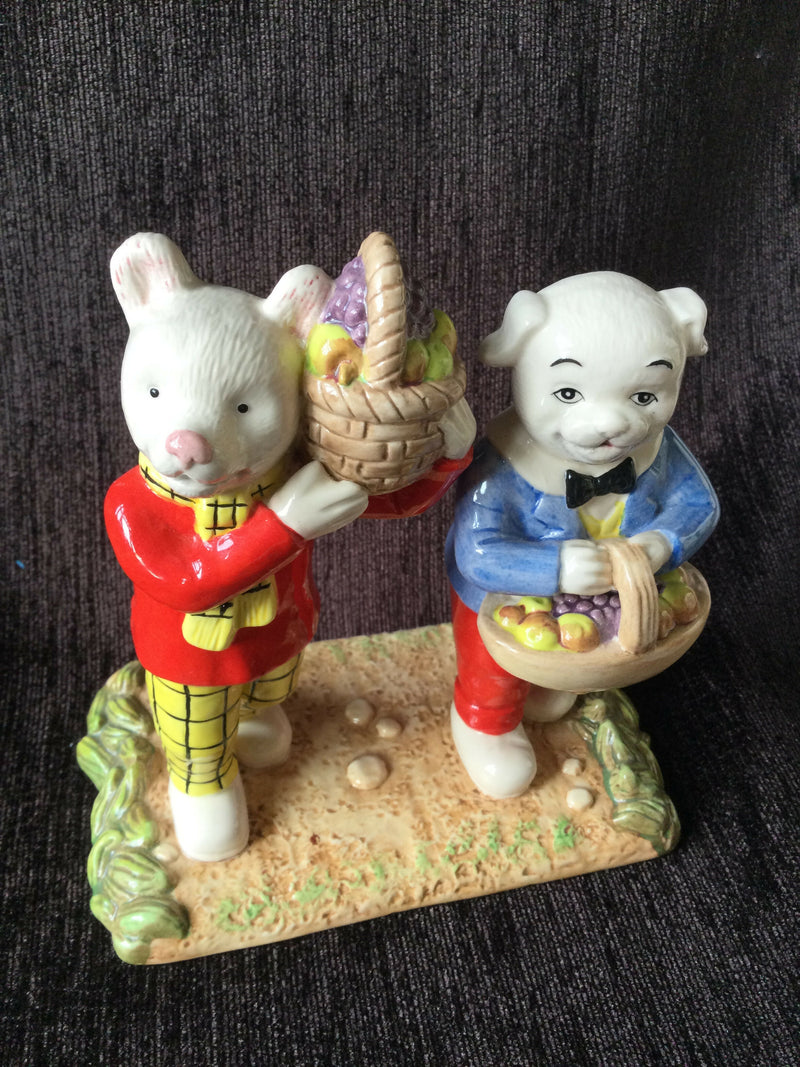 Royal Doulton - Rupert The Bear Figure Figurine Where Did You Get Such Fruit