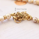 Vintage 1970s Grossé Germany Faux Pearl & Jewel Cabochon Choker Necklace - Dior Era
