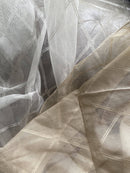 High end pure cotton trellis Ecru Cream madras Lace Curtaining 46"/42"