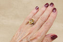 Beautiful Vintage Silver & Lemon Citrine Solitaire Ring – Circa 1940s